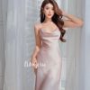Váy Ngủ Trơn Xẻ Tà Nữ Tính