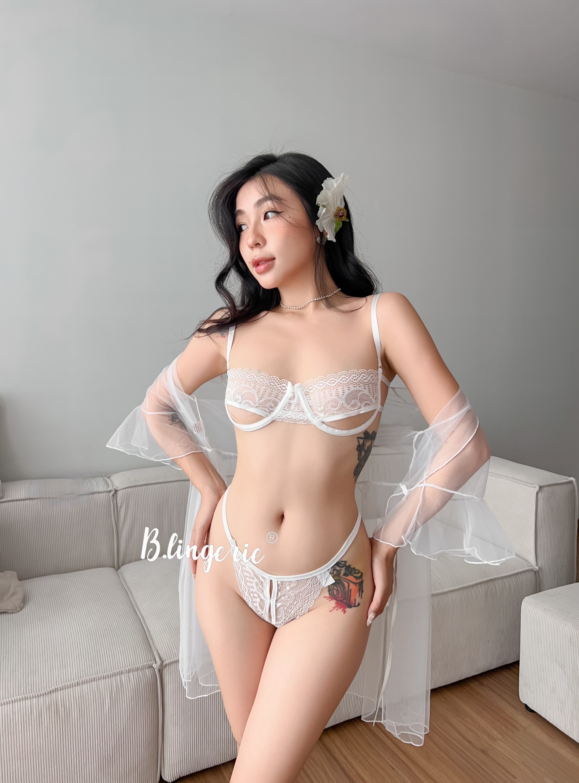 Set Bộ Đồ Lót Ren Đơn Giản