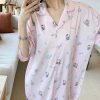 Váy Ngủ Sơmi Họa Tiết Hello Kitty