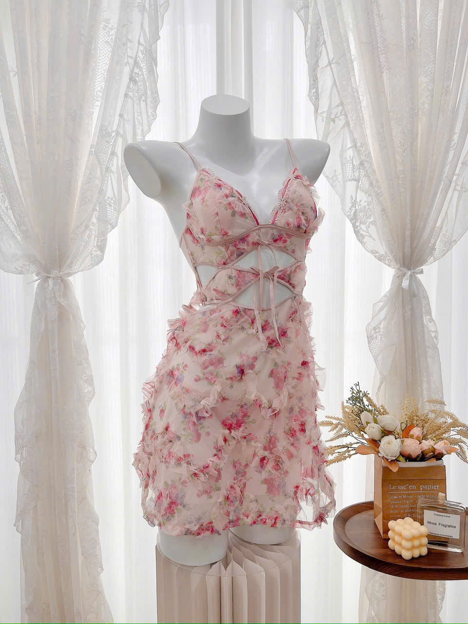 Váy Ngủ Nữ Ren Hoa Xinh Xắn