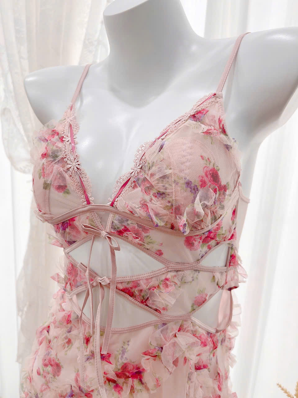 Váy Ngủ Nữ Ren Hoa Xinh Xắn