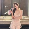 Váy Ngủ Phối Họa Tiết Ren Hoa