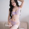 Bộ Đồ Lót Ren Dây Nơ Trái Tim