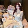 Váy Ngủ Lụa Trơn Thanh Lịch