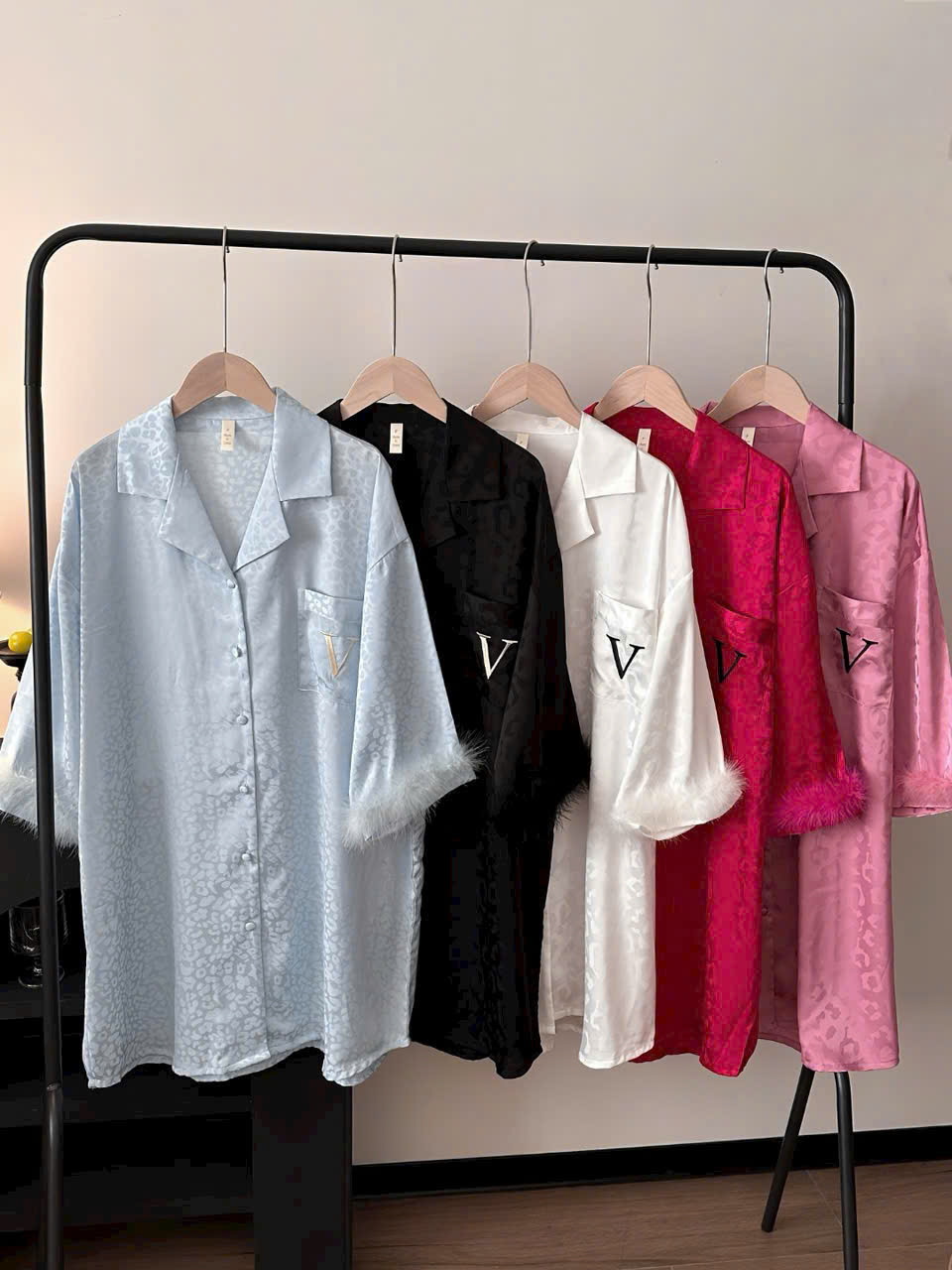 Váy Ngủ Sơmi Trơn Thanh Lịch