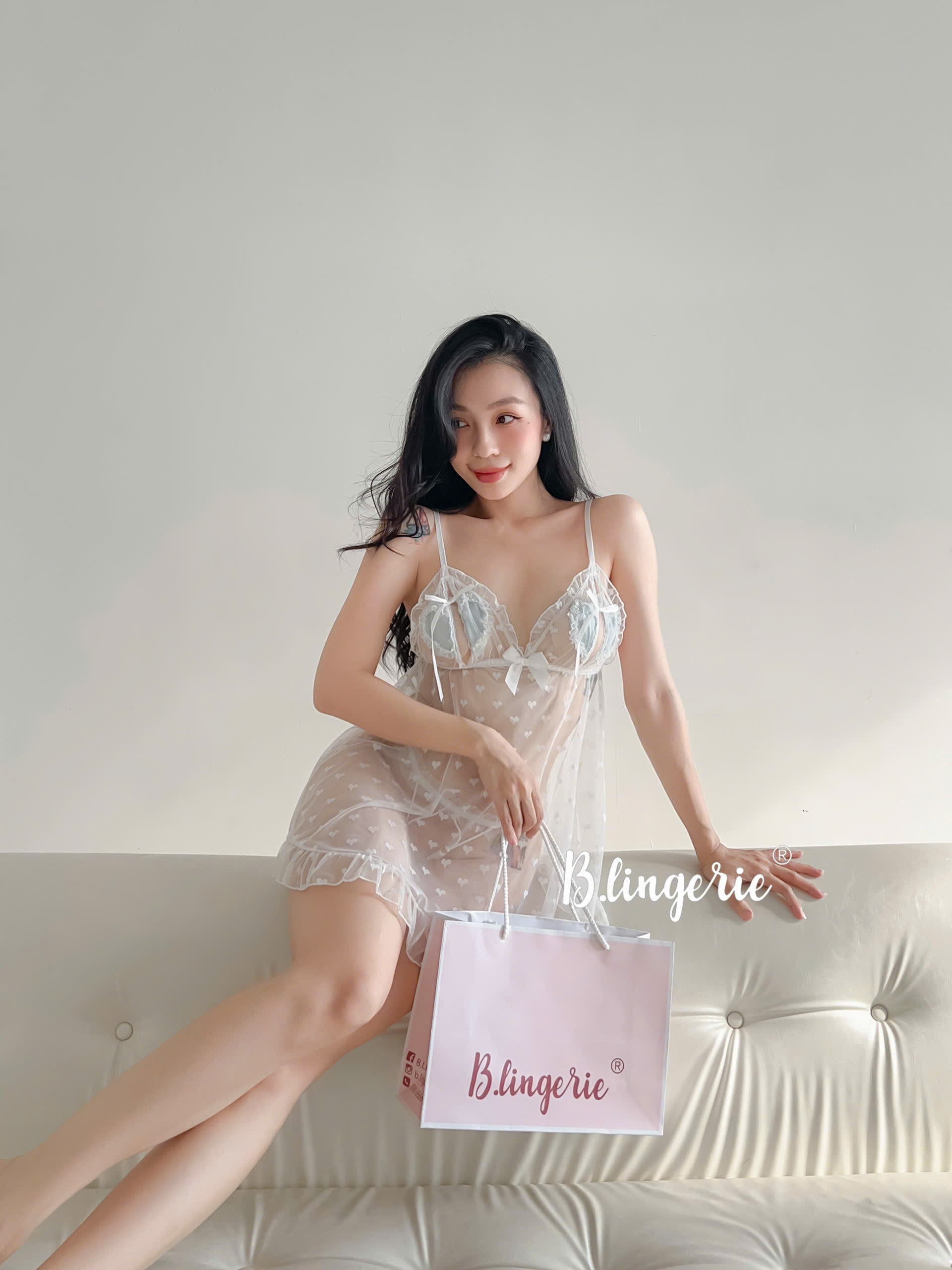 Váy Ngủ Xuyên Thấu Trái Tim Sexy