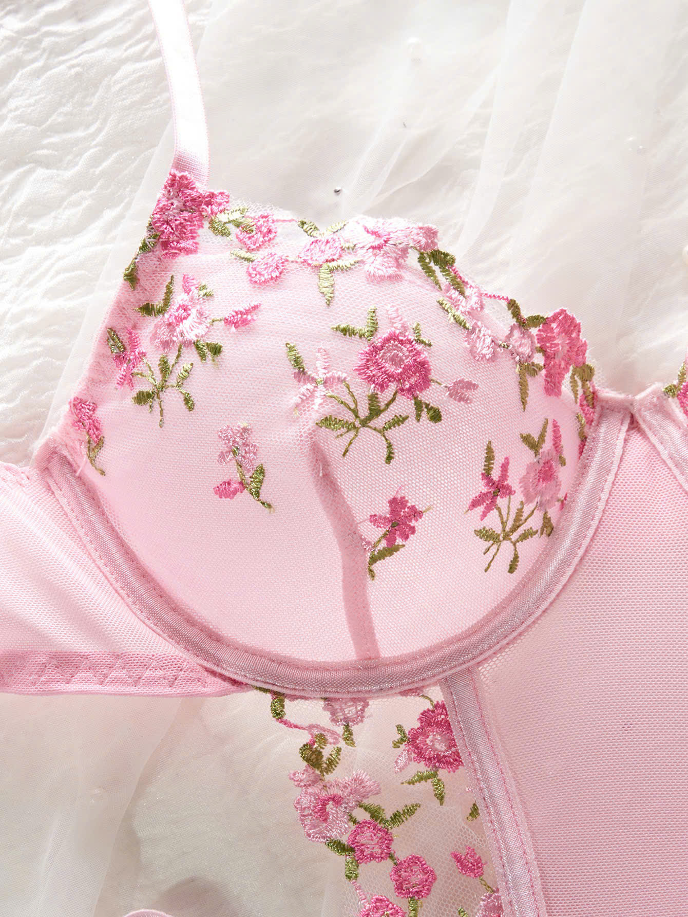 Bộ Bodysuit Ren Hoa Hồng Nhỏ