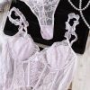 Bộ Bra Corset Ren Nữ Tính