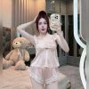 Bộ Đồ Ngủ Lụa Dây Nơ