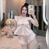 Bộ Đồ Ngủ Lụa Dây Nơ