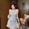 Váy Ngủ Lụa Phối Ren Hoa