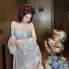 Váy Ngủ Lụa Phối Ren Hoa
