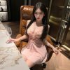 Váy Ngủ Nữ Lụa Phối Ren Hoa