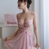 Váy Ngủ Nữ Lụa Phối Ren Hoa