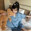 Áo Ngủ Sơmi Trơn Đáng Yêu