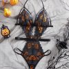 Bộ Bodysuit Họa Tiết Bí Ngô