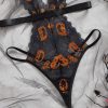 Bộ Bodysuit Họa Tiết Bí Ngô