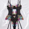 Bộ Bodysuit Hoa Văn