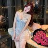Váy Ngủ Ren Phối Lụa Nữ Tính