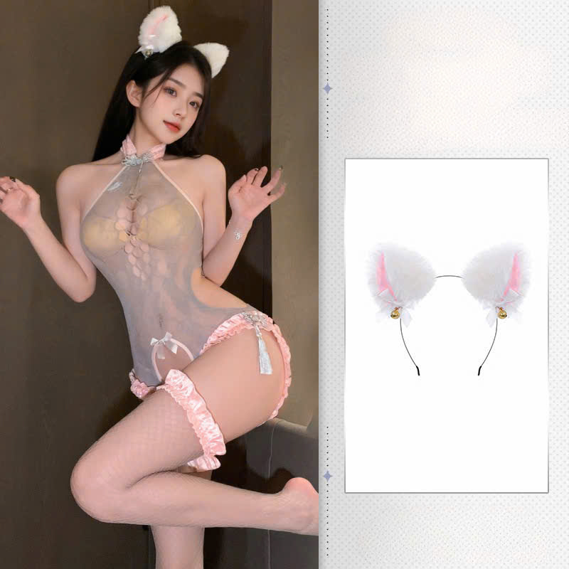 Set Đồ Ngủ Cosplay Cô Mèo Sexy - Hình ảnh 6