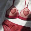 Bộ Đồ Lót Ren Trái Tim Sexy