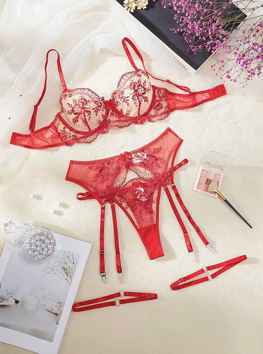 Bộ Đồ Lót Ren Hoa Sexy