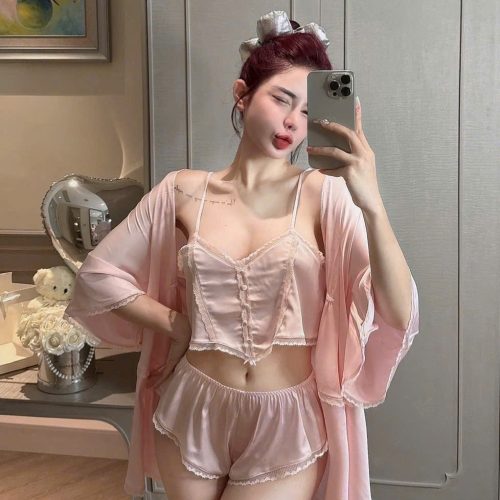 Bộ Đồ Ngủ Nữ Lụa Quyến Rũ