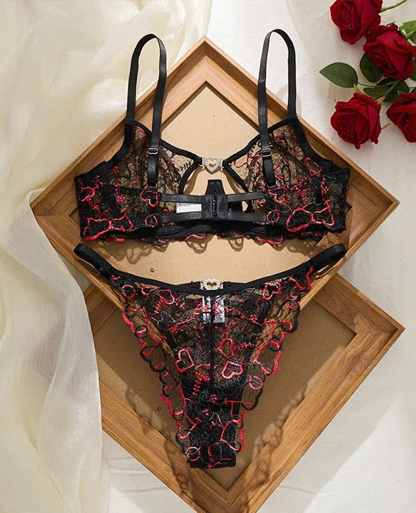 Bộ Bra Nữ Trái Tim Gợi Cảm