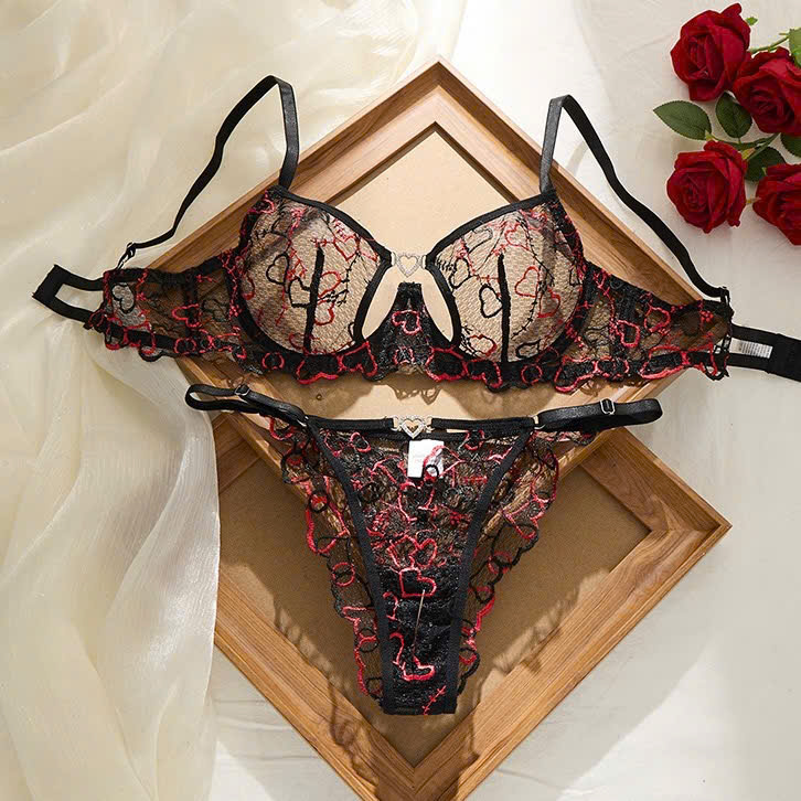 Bộ Bra Nữ Trái Tim Gợi Cảm