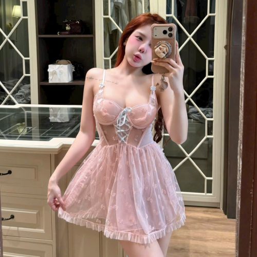 Váy Ngủ Ren Nữ Tính Đáng Yêu