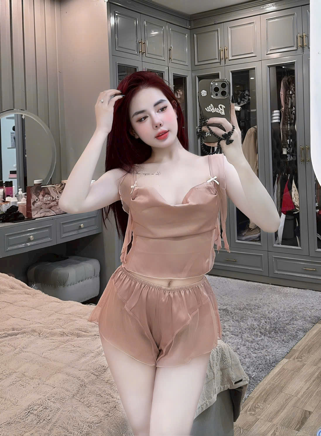Bộ Đồ Ngủ Hai Dây Sexy