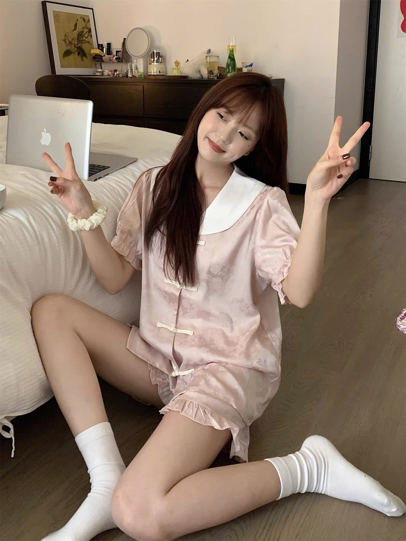 Bộ Pijama Ngắn Trung Hoa