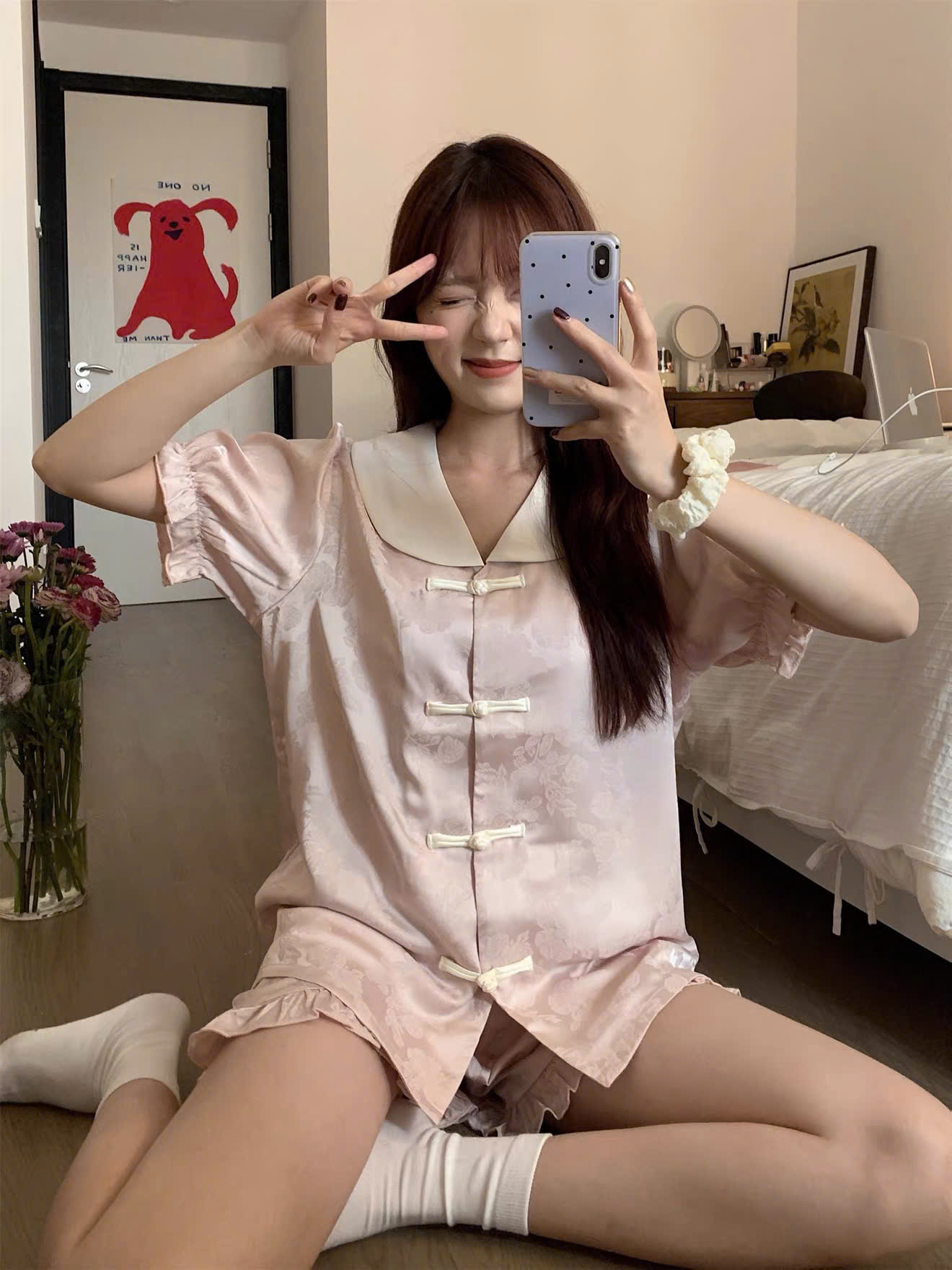 Bộ Pijama Ngắn Trung Hoa