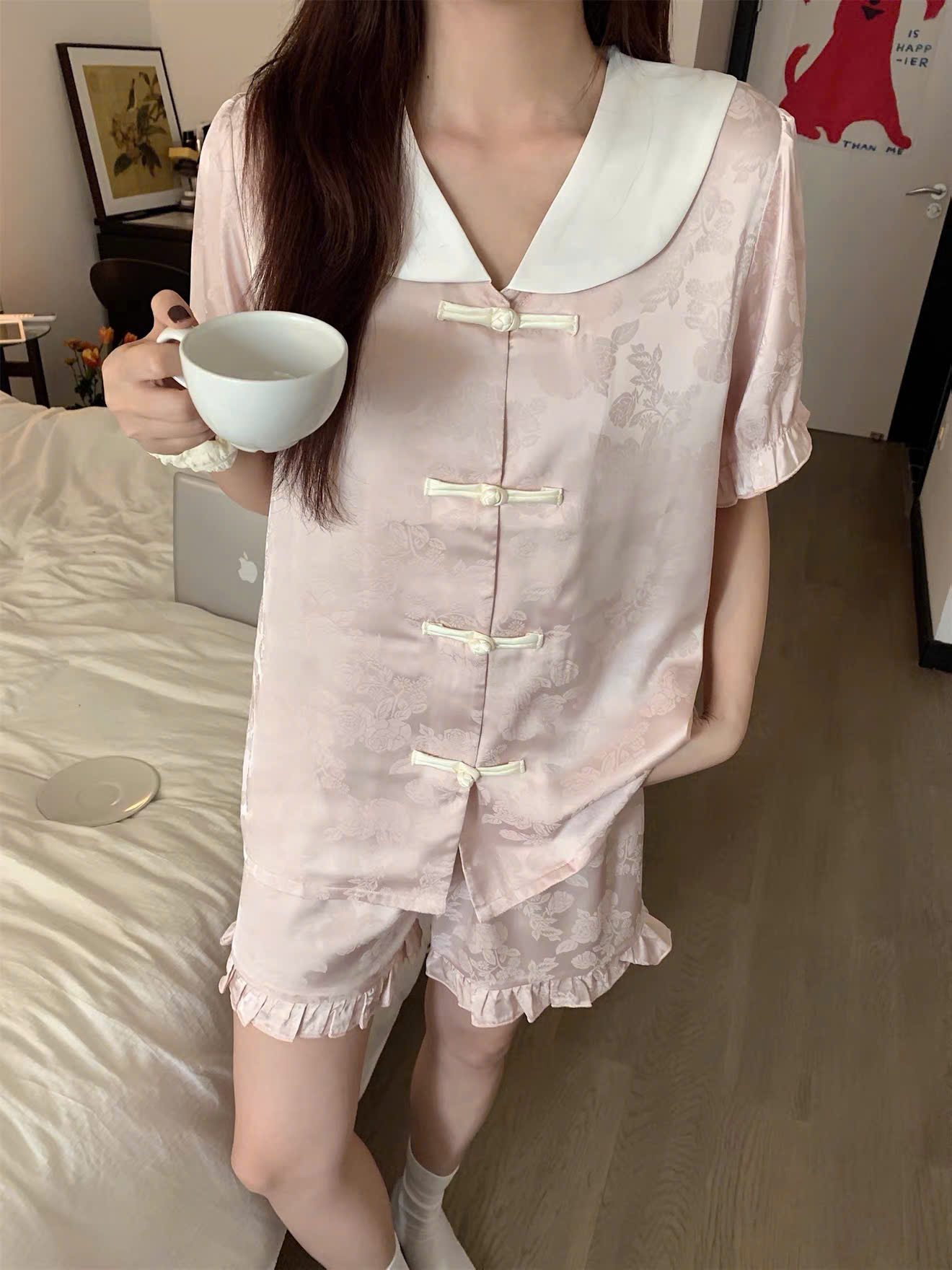 Bộ Pijama Ngắn Trung Hoa