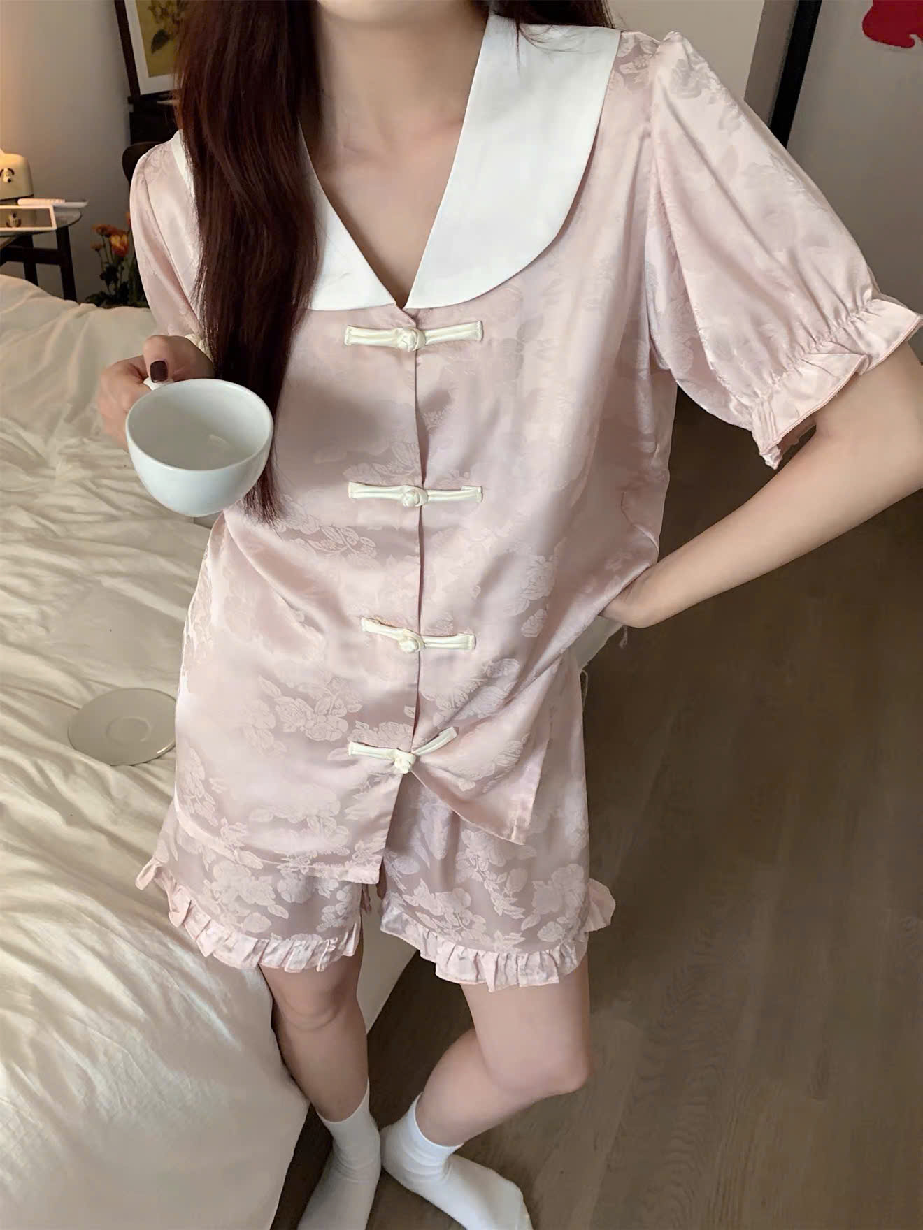 Bộ Pijama Ngắn Trung Hoa