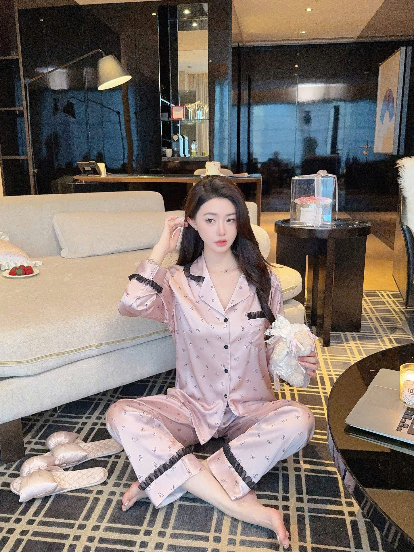 Bộ Pijama Nơ Ngọt Ngào