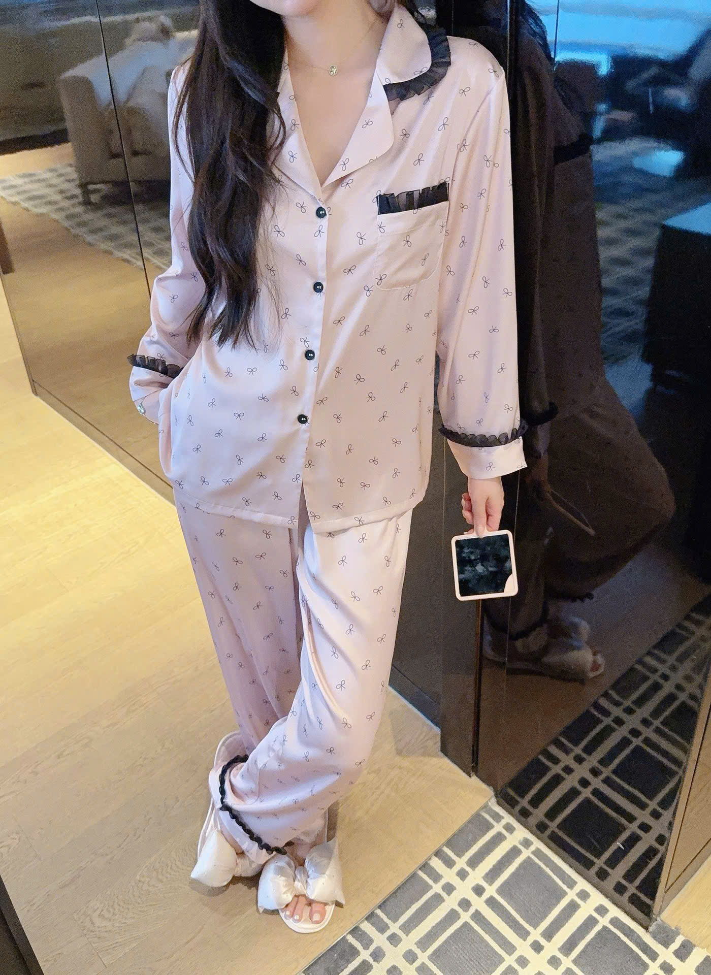 Bộ Pijama Nơ Ngọt Ngào