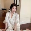 Đồ Ngủ Pijama Lụa Họa Tiết
