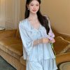 Đồ Ngủ Pijama Lụa Nữ Tính