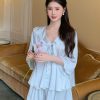 Đồ Ngủ Pijama Lụa Nữ Tính