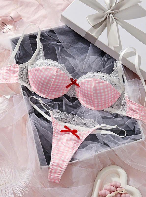 Bộ Bra Nữ Caro Xinh Xắn