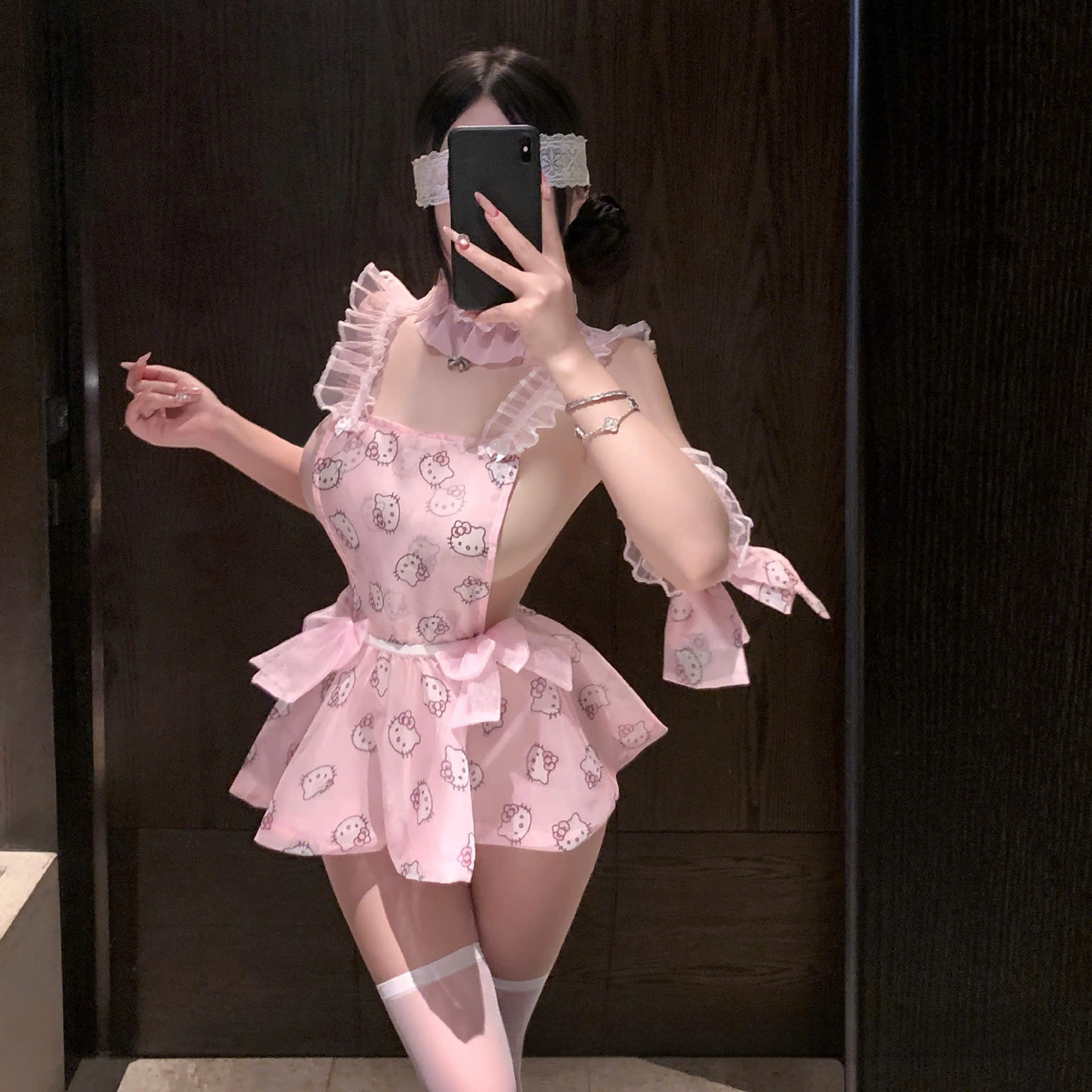 Bộ Cosplay Tạp Dề Kitty