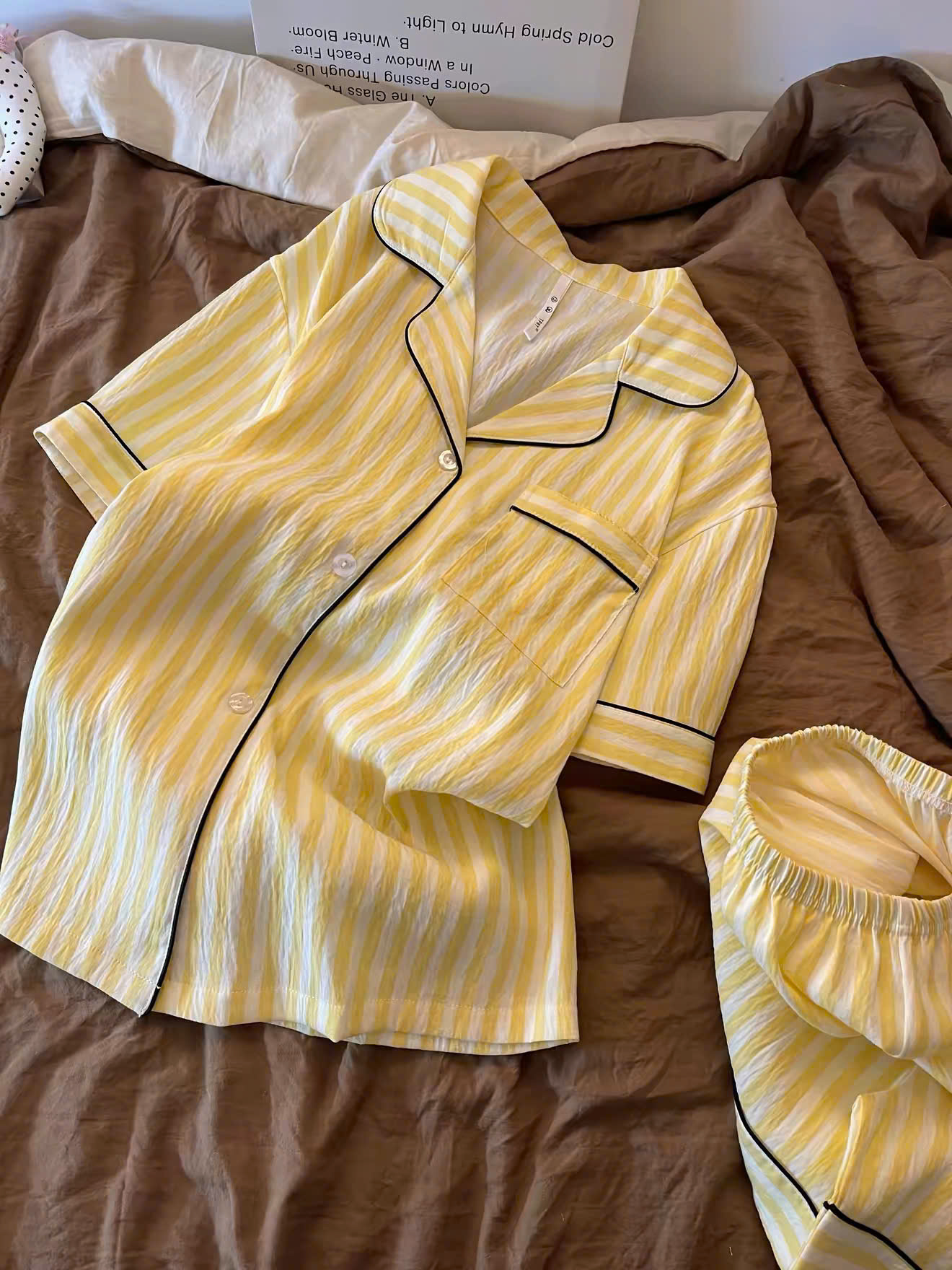 Bộ Pyjama Nữ Sọc Dễ Thương