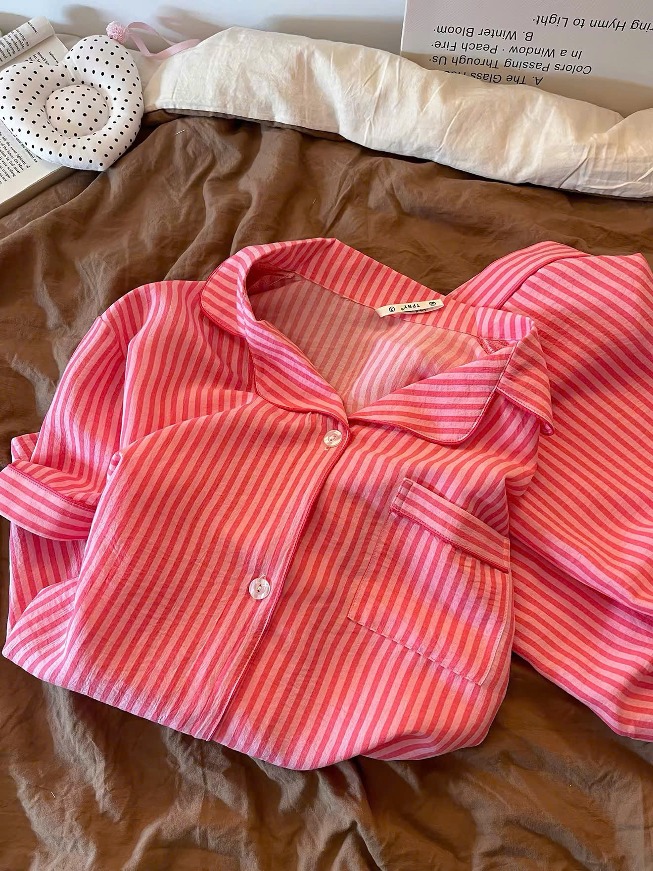 Bộ Pyjama Nữ Sọc Dễ Thương