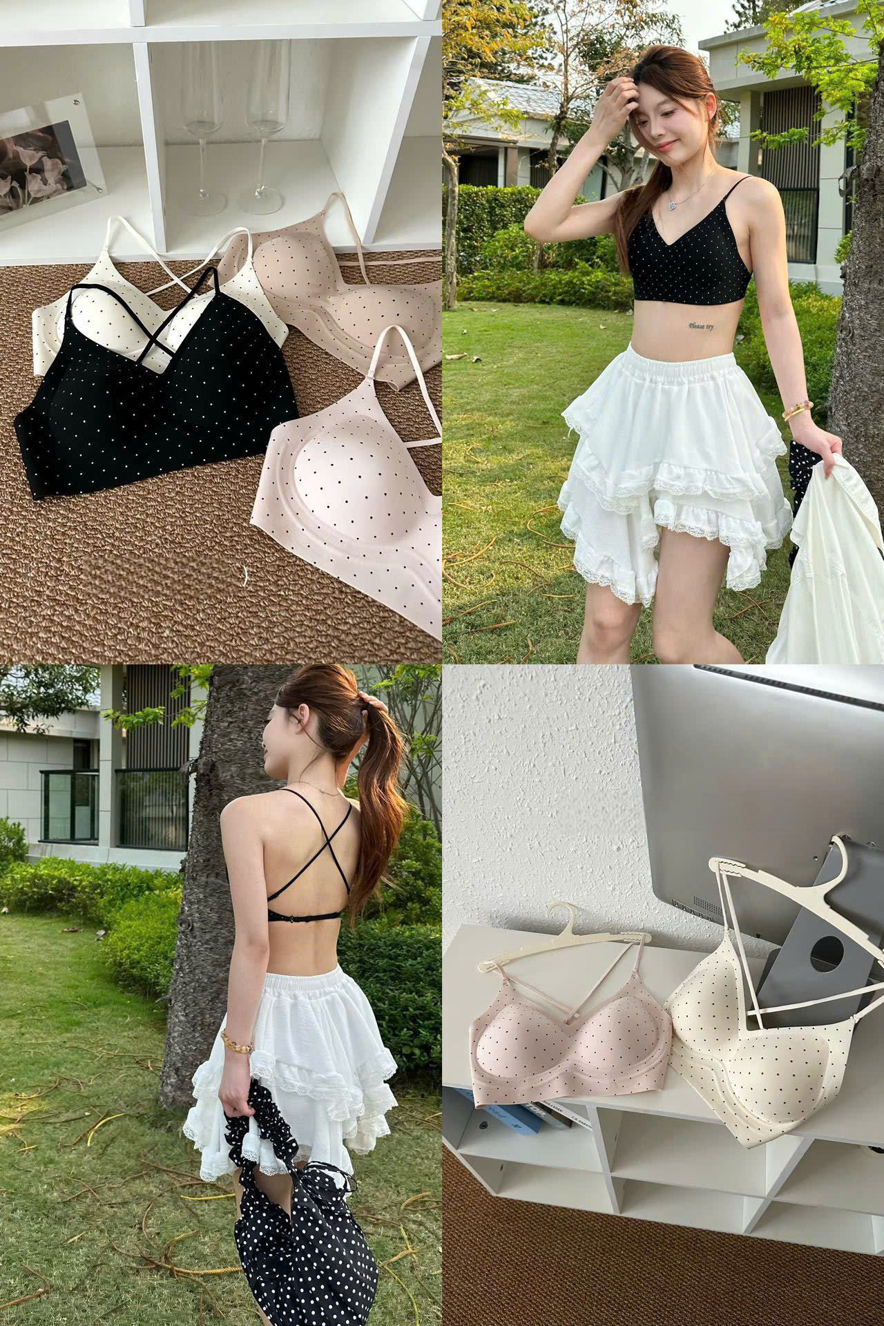 Áo Bra Chấm Bi Xinh Xắn