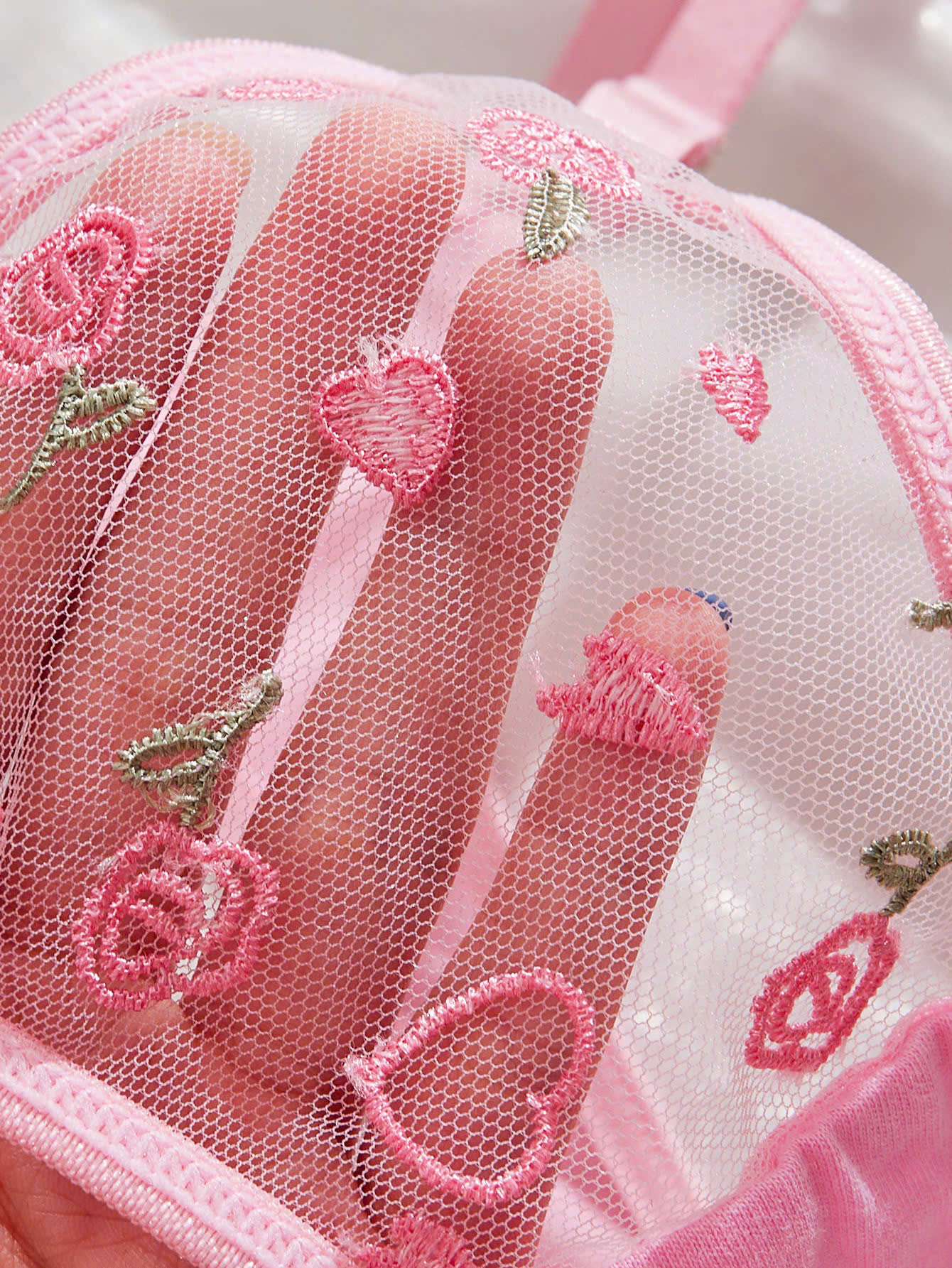 Bộ Bra Hoa Hồng Gợi Cảm