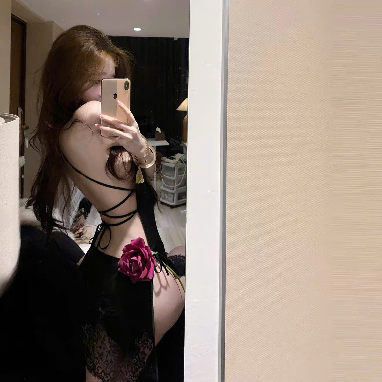 Đầm Ngủ Lụa Phối Ren Sexy