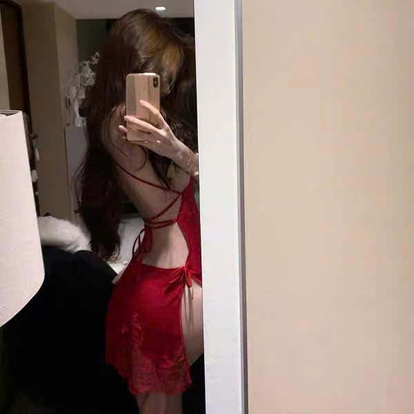 Đầm Ngủ Lụa Phối Ren Sexy