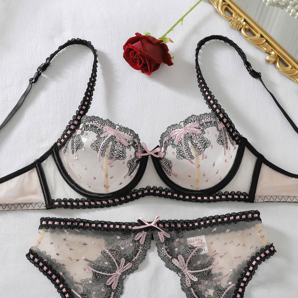 Set Bra Ren Nơ Sexy