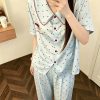 Bộ Pijama Lụa Chấm Bi